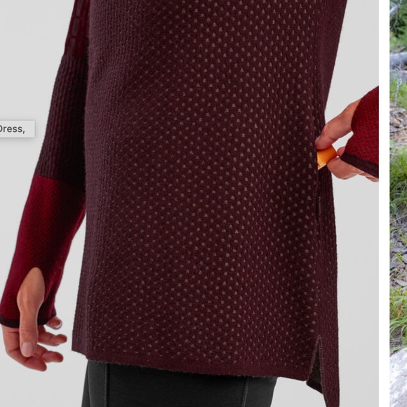 Krimson Klover Title Nine Women's Merino Wool Hoodie Sweater- Red - XL (US 16) - Picture 4 of 10